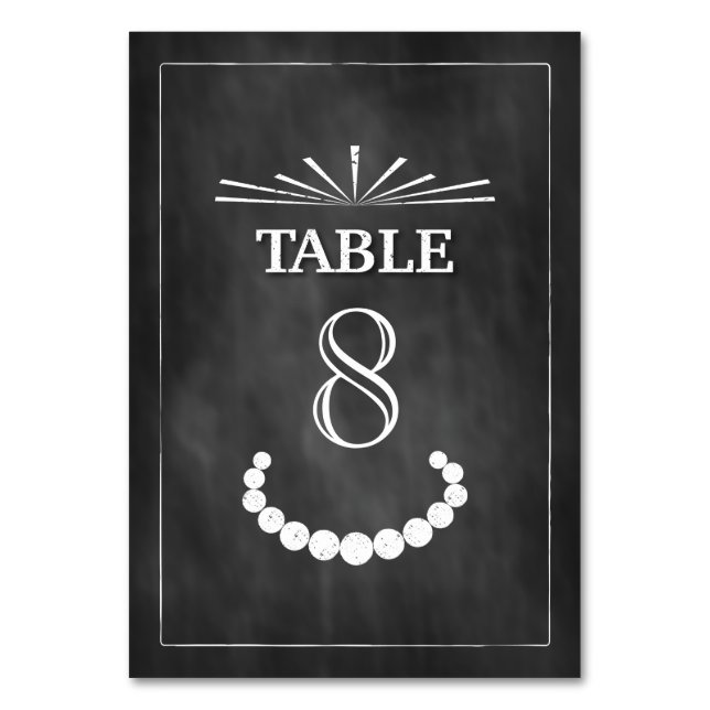 Numeração De Mesa Casamento de Bowties e Pérolas (Frente)