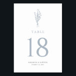 Numeração De Mesa Casamento de Buquê Floral Minimalista Dusty Blue<br><div class="desc">Melhore a capa de mesas de eventos com nossos Números de Tabelas de Buquês Florais Personalizáveis, com um design floral de linha minimalista. Perfeito para casamentos, graduações, chás de panela, chás de fraldas ou qualquer ocasião especial, esses números de tabelas minimalistas guiarão seus convidados enquanto adicionarão um toque de encanto...</div>