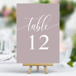 Numeração De Mesa Casamento de Caligrafia Minimalista Lavanda Empoei