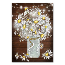 Casamento de campo Mason Jar Daisies BarefootBride