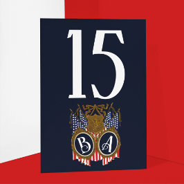 Numeração De Mesa Casamento de Casais Militares de Estilo Antiquado