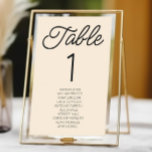 Numeração De Mesa Casamento de Champanhe Minimalista Moderno<br><div class="desc">Esta é uma tabela mínima moderna de casamentos de champanhe com nomes!</div>