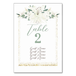 Numeração De Mesa Casamento de Charm Green Wildflower Elegante