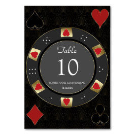Numeração De Mesa Casamento de Chip do Casino Dourado de Vegas