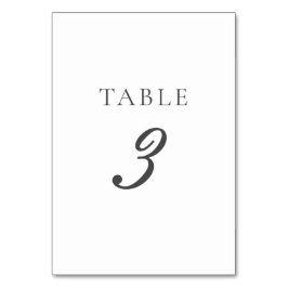 Numeração De Mesa Casamento de Cinzas Elegante Olivia Simple