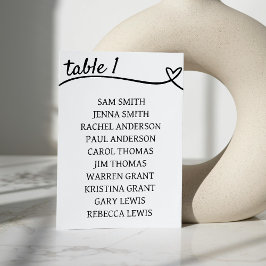 Numeração De Mesa Casamento de Coração Branco e Casal Negro