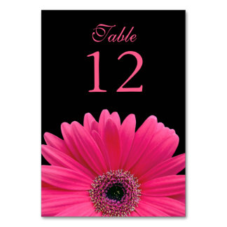 Numeração De Mesa Casamento de Daisy Negra-Rosa-Quente