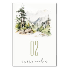 Numeração De Mesa Casamento de Desenho da Paisagem de Montanha de Mo