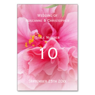 Numeração De Mesa Casamento de Design Floral Rosa