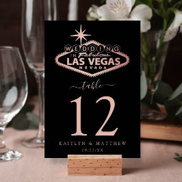 Numeração De Mesa Casamento de Destino de Las Vegas