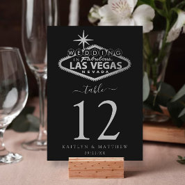 Numeração De Mesa Casamento de Destino de Las Vegas