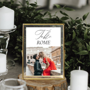 Numeração De Mesa Casamento de Destino de Viagem de Luxo Elegante