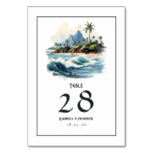 Casamento de Destino de Watercolor Hawaii