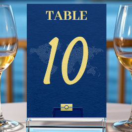 Numeração De Mesa Casamento de Destino do Passaporte do Mapa do Mund