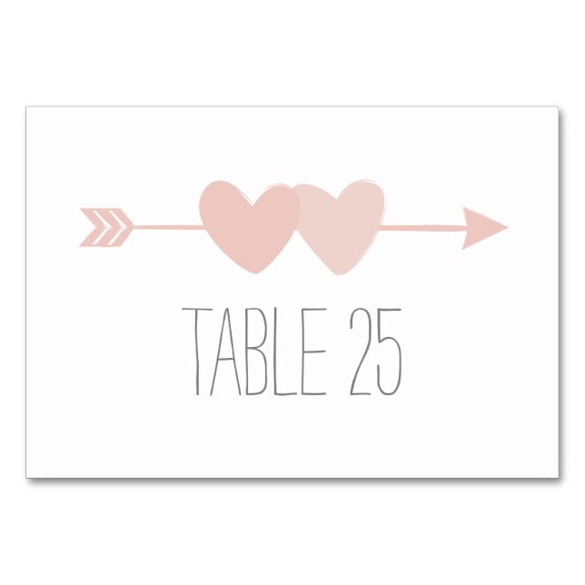 Numeração De Mesa Casamento de Dois Corações (Frente)