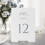 Numeração De Mesa Casamento de Dusty Blue Wildflower<br><div class="desc">Melhore a sua decoração de recepção com os Números da Mesa de Casamento de Derramado Azul. Estes números,  adorados com flores silvestres delicadas,  adicionam um toque de sofisticação aos seus assentos. Guie seus convidados sem esforço através de sua elegante celebração.</div>