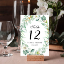 Numeração De Mesa Casamento de Elegante-suculenta-verde