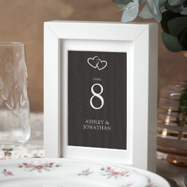 Numeração De Mesa Casamento de Elementos Simples Modernos Elegante (Criador carregado)