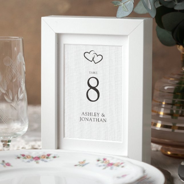 Numeração De Mesa Casamento de Elementos Simples Modernos Elegante (Criador carregado)