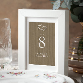 Numeração De Mesa Casamento de Elementos Simples Modernos Elegante