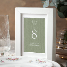 Numeração De Mesa Casamento de Elementos Simples Modernos Elegante