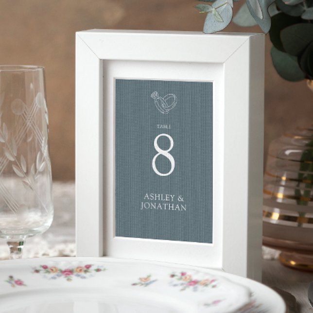 Numeração De Mesa Casamento de Elementos Simples Modernos Elegante (Criador carregado)