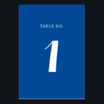 Numeração De Mesa Casamento de Escrita Azul-Mediterrânica Elegante<br><div class="desc">Direcione seus convidados para suas mesas sem esforço com estas placas de Número de Tabela de Casamento de Script Azul Elegante Solid Mediterrânica. A carta minimalista presta-se a diversão sofisticada na linda cor do Mar Egeu. Perfeito para casamentos costeiros na costa de Amalfi,  Itália ou Andaluzia,  Espanha.</div>