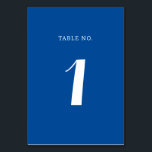 Numeração De Mesa Casamento de Escrita Azul-Mediterrânica Elegante<br><div class="desc">Direcione seus convidados para suas mesas sem esforço com estas placas de Número de Tabela de Casamento de Script Azul Elegante Solid Mediterrânica. A carta minimalista presta-se a diversão sofisticada na linda cor do Mar Egeu. Perfeito para casamentos costeiros na costa de Amalfi,  Itália ou Andaluzia,  Espanha.</div>