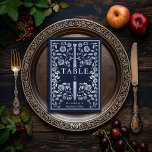 Numeração De Mesa Casamento de Espada Real Medieval Azul Silver<br><div class="desc">Celebre seu dia especial com esta design de Casamento de Espada Real Medieval. A folha de alumínio deste item NÃO é uma folha de alumínio real. Os itens são impressos exatamente como aparecem na tela quando você adiciona ao carrinho, por isso personalize e adicione cada número de tabela que você...</div>