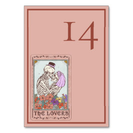 Numeração De Mesa Casamento de esqueleto Elegante Minimalista Tarot