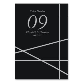 Numeração De Mesa Casamento de Estilo Geométrico Simples