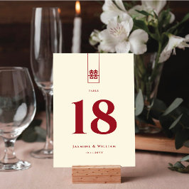 Numeração De Mesa Casamento de Felicidade Dupla Chinesa de Alto Retâ