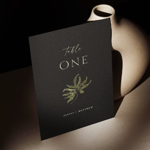 Numeração De Mesa Casamento de ferrão de madeira minimalista e preto