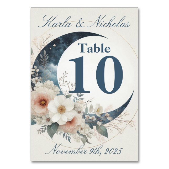 Numeração De Mesa Casamento de flor branca (Frente)