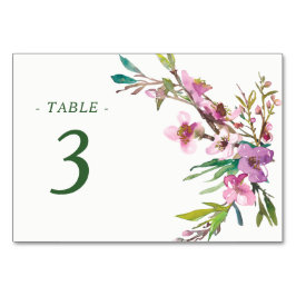 Numeração De Mesa Casamento de Flor de Cereja Rosa