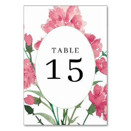Numeração De Mesa Casamento De Flor Rosa Delicado