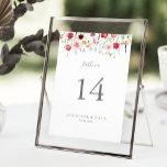 Numeração De Mesa Casamento de Flor Selvagem Multicolorido Simples<br><div class="desc">Este simples número de mesa de casamento multicolorido é perfeito para um casamento rústico. O design apresenta uma variedade multicolorido de flores silvestres cor-de-rosa, pinceladas, roxas, amarelas, brancas, violetas, vermelhas e burgundy. Este é um número de tabela de dois lados. Adicione cada número de tabela de que você precisa ao...</div>