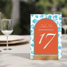 Casamento de Flores Azuis Larona Sunset Orange