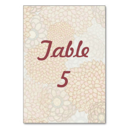 Numeração De Mesa Casamento de flores coloridas