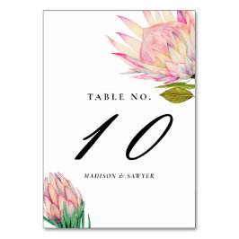 Numeração De Mesa Casamento de Flores Exóticas Rosa