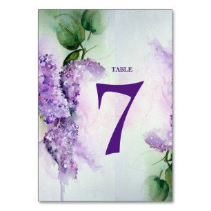 Numeração De Mesa Casamento de Flores Lilac Elegante