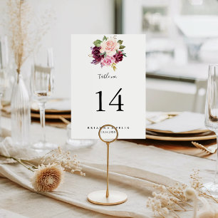 Numeração De Mesa Casamento de Folhagem Botânica e Floral Rustic