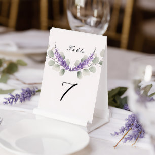 Numeração De Mesa Casamento de Folhas de Eucalipto Lavanda