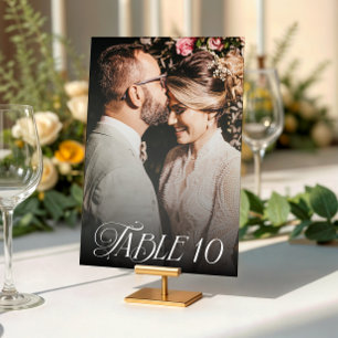 Numeração De Mesa Casamento de Fotografia da Caligrafia Elegante Mod