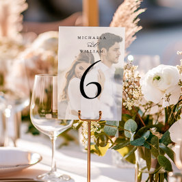 Numeração De Mesa Casamento de Fotografia da Caligrafia Moderna Eleg