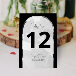 Numeração De Mesa Casamento de Fotografias a Preto e Branco 💍 Minim
