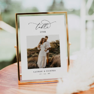 Numeração De Mesa Casamento de Fotografias de Script de Caligrafia E