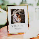 Numeração De Mesa Casamento de Fotografias de Script de Caligrafia M<br><div class="desc">Design moderno e elegante imprimiu o Número da Tabela de Casamento de Fotos Moderno de Script Mínimo Moderno de Script Moderno que pode ser personalizado com seu texto e adiciona cada placa de número de tabela ao seu carrinho, um por um. Clique no botão "Personalizar" e use nossa ferramenta design...</div>