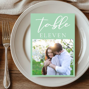 Numeração De Mesa Casamento de Fotografias do Casal de Script Branco