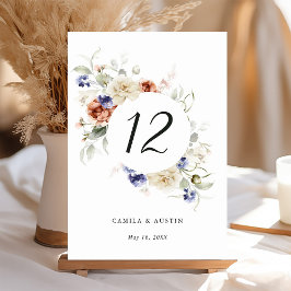 Numeração De Mesa Casamento de Frame do Círculo Floral do Jardim